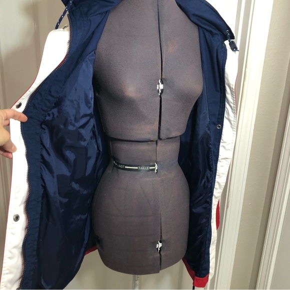 Pacific Trail by London Fog All Weather Hooded Waist String Red Lined Jacket M - Picture 6 of 16